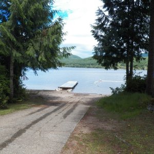 Driving back from Port Alice to Port McNeil, I went off the highway 6 km to Alice Lake.  I launched and rinsed off.