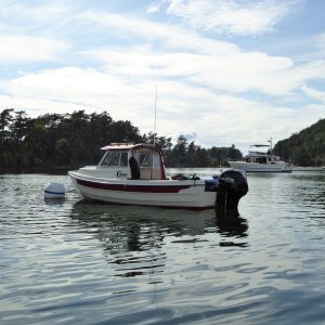 Decided to move the boat over to Fossil Bay.