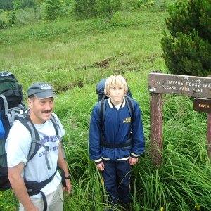 Chris and Nick off on another hike.