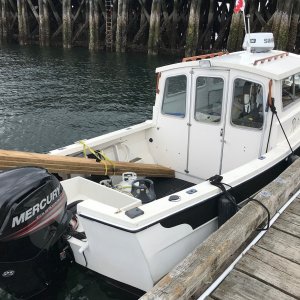 Loading lumber and propane Port Hardy