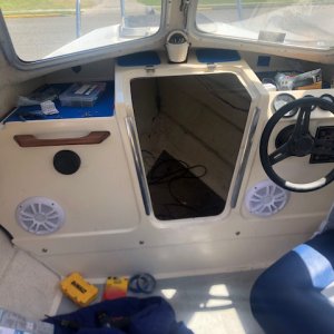 Mostly done with the repairs and upgrades. Great upgrade with the SeaDek - highly recommended for durability and \"stickiness\" in holding objects on the shelf.