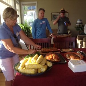 bbq salmon with different marinades