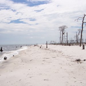 Miss coast...Ship Island...beach looking west