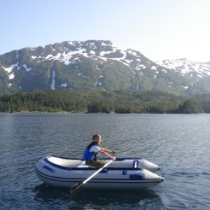 Tenth lap around the boat - Surprise Cove, PWS, AK