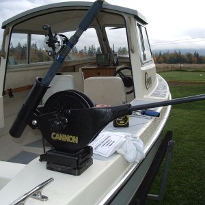 From the stern.