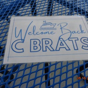 Welcome Back C BRATS
This was posted on the party barge tables.