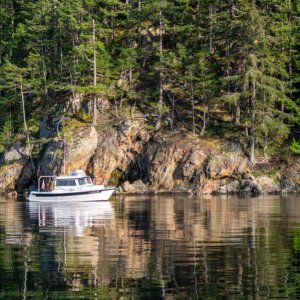 DayBreak at anchor, Jones Island
