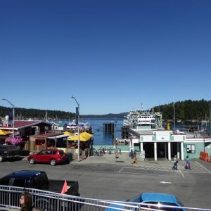 View from Fridays, having fish and chips for lunch