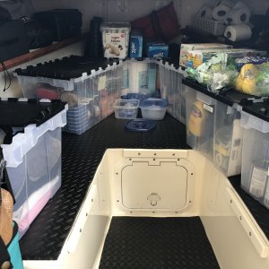 V-berth storage area