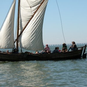 Replica of Capt. John Smith's Shallop used to explore the Chesapeake Bay in 1608.