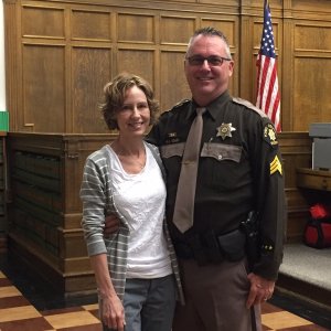 My wife and I at the ceremony