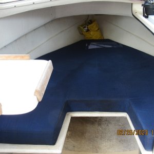 V-Birth plug removed and table installed