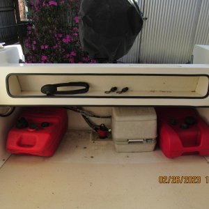 Transom from inside boat