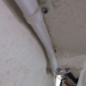 Windlass power feed anchored to cabin ceiling