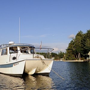 Anchored off Picton Island, New York