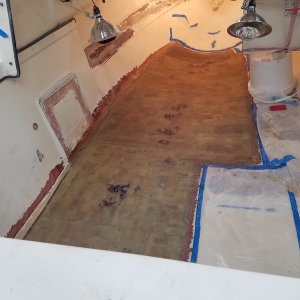 Fiberglass laid on the floor!