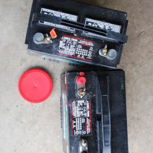 This is the orientation of the original  batteries in the starboard locker.   The lid represents the switch.   Tight!!!!