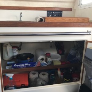 Storage under galley