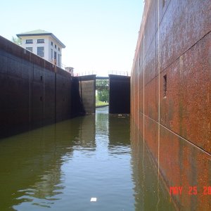 Lock drained and ready to exit