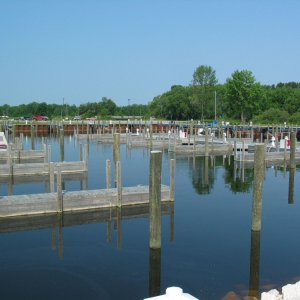 Cedar River Harbor, MI. 120 new slips, 8 being used. A little different than Traverse Bay and Charlevoix, eh?