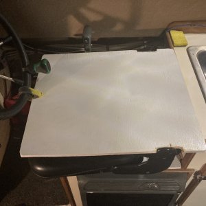 Counter space over captain?s chair