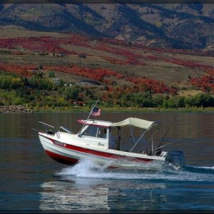 Lil' Worm Dragger on Bear Lake in Utah