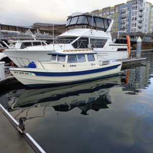 Our C-Dory in its own 50' slip - Dock Street Marina