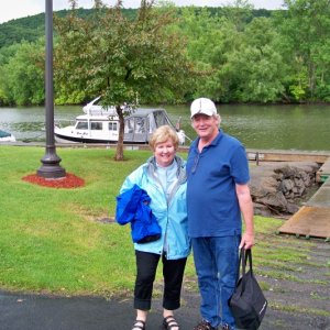 Bob & Betsy & SeaPal at Ilion Marina, Erie Canal 6/14/11
