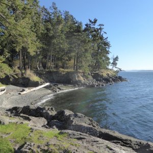 Looking south out of East Sound towards Lopez and Upright Channel