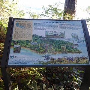 One of many informational signs along the 1.5 mile loop trail