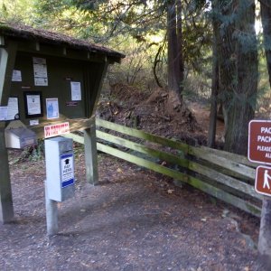Kiosk at parking lot
