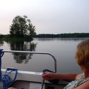 50.) Evening anchorage behind Loon Island