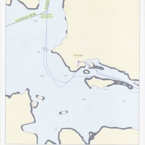 Chart copy Sister Lake-Chichogof Wilderness during Gale
