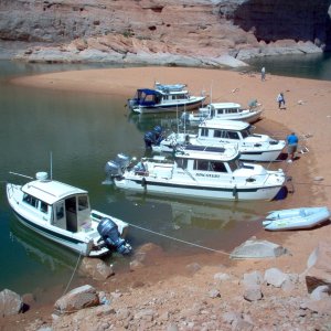 Sandbar in 50 mile canyon on Escalante River, Lake Powell 2007