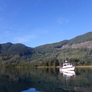 On the hook at Hisnet Inlet