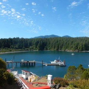 Anchored at Friendly Cove.