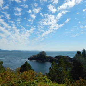 Looking southwest from the lighthouse at Friendly Cove.