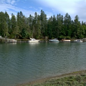 Later in the afternoon- still room at the dock on a holiday Friday
