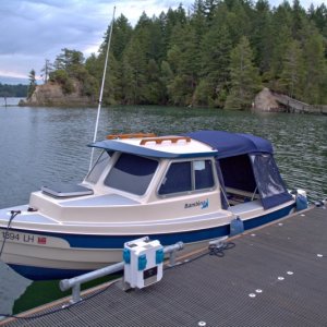 Side curtains and privacy curtains now up, ready for the night.