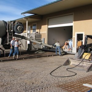 Concreting the driveway