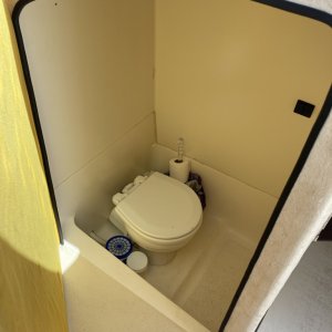 new electric head w/ Y valve (to holding tank/direct overboard)