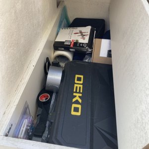under the foot of the helm storage