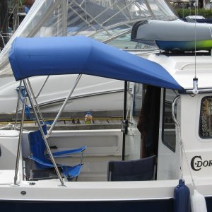bimini with awning rail