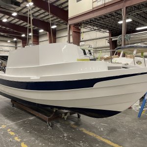 electric C-Dory under construction