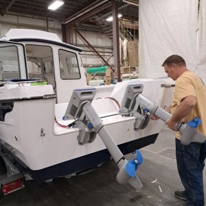 mounting the electric outboards 1