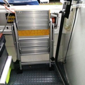 step folded out of the way