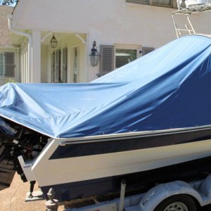 Slant back moorage cover