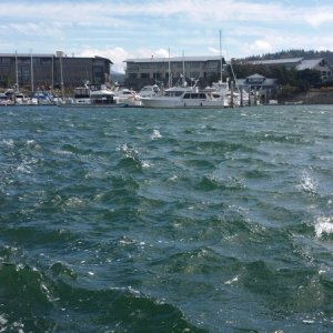 Waiting out the winds Sunday afternoon. We may be here a while!