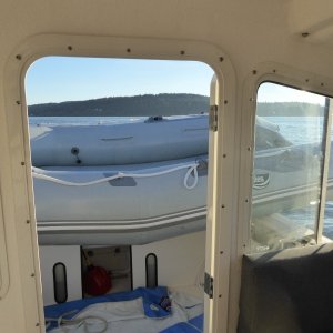 Inflating the 9.5 foot Achilles on the back of the 22. Slightly easier than on the 16, but surprisingly not that much different.