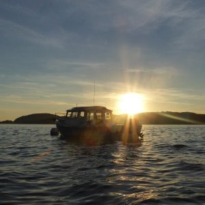 Sunset at Skagit Island Thursday evening